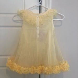 NWT Little Girl’s Yellow Rosette dress
